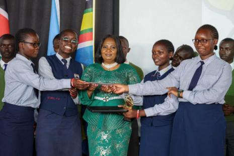 DR.jOYCE kINDIKI DURING THE LAUCH OF SaVE